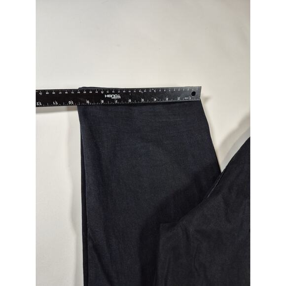 A Tiziano Black Jeans Men's Loose Hip Hop Baggy Leather Flap Pockets Size 48×33 - Picture 6 of 10